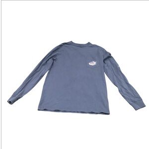 Vineyard Vines Long Sleeve Tee Ski Race Navy Blue Whale Mens Size XS